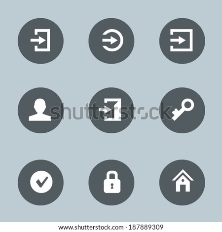 Download Login Icons Stock Vector 187889309 - Shutterstock