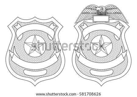 Police Law Enforcement Badge Shield Illustration Stock Illustration ...