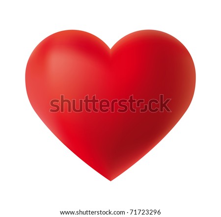 Illustration with a red valentine heart