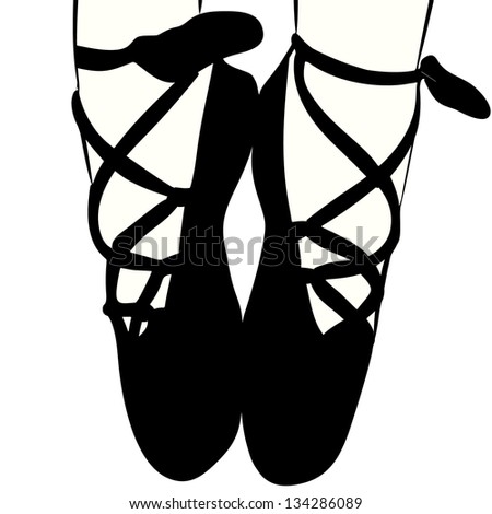 Ballet Shoes Stock Vector 134286089 - Shutterstock