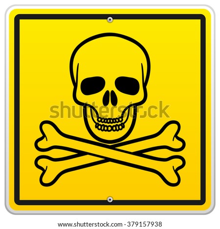 Skull Danger Sign Stock Illustration 126204341 - Shutterstock