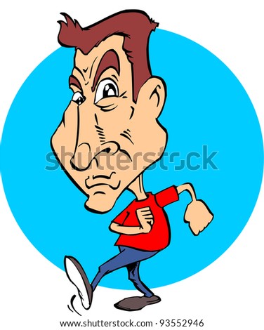 Cartoon Man Getting Hit On Head Stock Vector 195804182 - Shutterstock