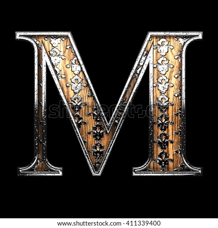 Stunning Beautiful M Set Diamonds Silver Stock Vector 82693747 ...