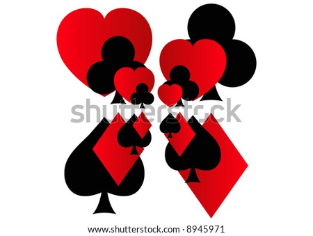 Rows Spades Clubs Hearts Diamonds Shapes Stock Illustration 8945944 ...