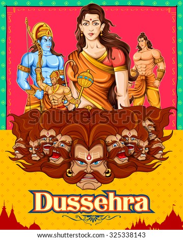 Illustration Lord Rama Sita Laxmana Hanuman Stock Vector 325338143 ...