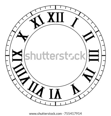 Spiral Roman Numeral Clock Timeline Stock Vector 72836917 - Shutterstock