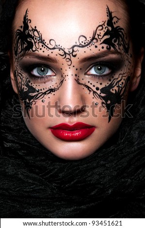 .y Woman Mask On Face Stock Photo 93451621 - Shutterstock