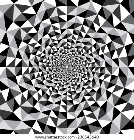 vector circle zigzag White Black Stock Optical Triangle Illusion Vector Vector