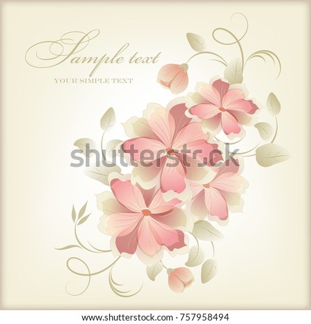 Wedding Card Invitation Abstract Floral Background Stock Vector ...