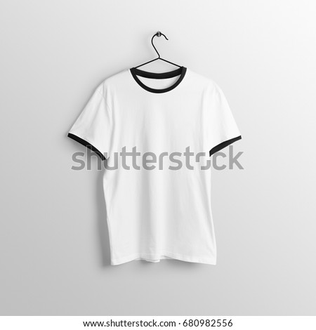 Download White Blank Tshirt Mockup On Hanger Stock Photo 680982556 ...