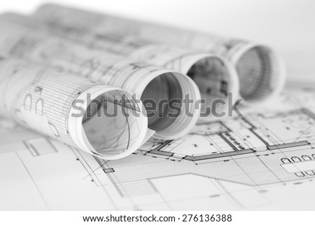 Architecture Blueprints rolls architecture blueprints house plans stock photo 272110673 Architecture Blueprints rolls architecture blueprints house plans stock photo 272110673