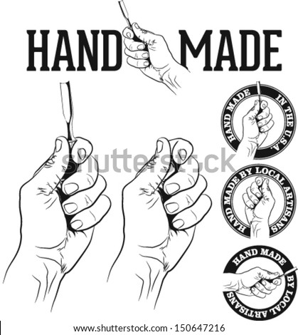 Hand Made Icon With And Woodworking Tool Hand Made Icon With And Woodworking Tool