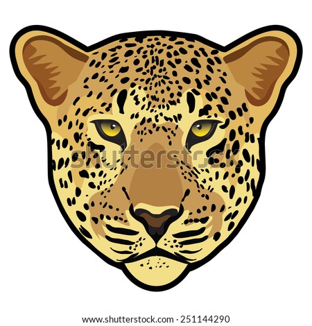 Illustration Cute Jaguar Panther Cub Stock Vector 56300488 - Shutterstock