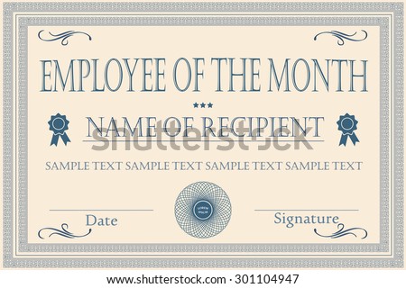 free employee of the month template