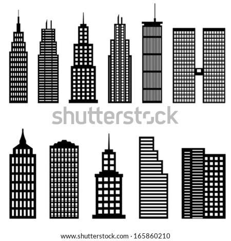 Seamless Pattern Citys Buildings Stock Vector 83150764 - Shutterstock