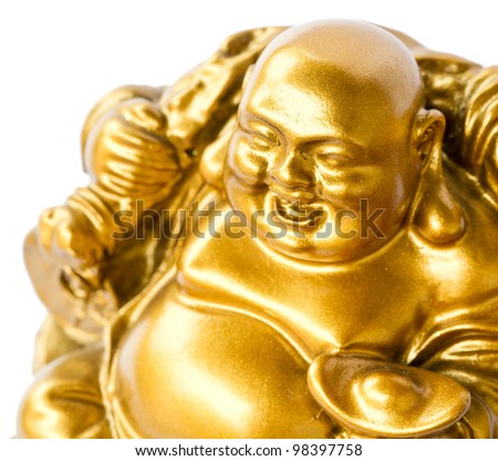 Smiling Buddha Chinese God Happiness Wealth Stock Photo 98774543 ...