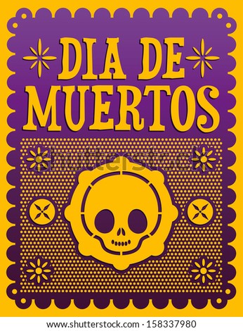 Dia De Muertos Mexican Day Death Stock Vector 158906591 - Shutterstock