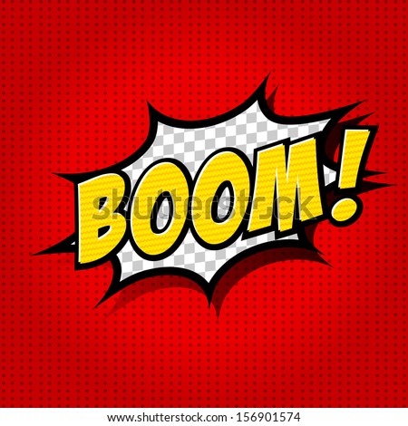 Boom! - Comic Speech Bubble, Cartoon - stock vector