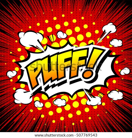 Puff Comic Speech Bubble Cartoon Stock Vector 507769543 - Shutterstock