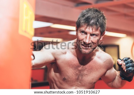 Moorsel, Aalst, Belgium - October 13, 2012 - professional Belgian stuntman Olivier Bisback on training for the next movie