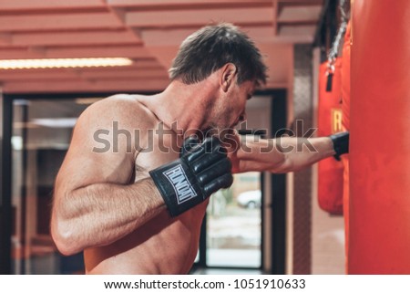 Moorsel, Aalst, Belgium - October 13, 2012 - professional Belgian stuntman Olivier Bisback on training for the next movie
