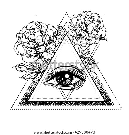 blackwork tattoo flash all seeing eye stock vector 429380473 blackwork tattoo flash all seeing eye stock vector 429380473