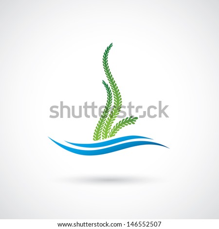Seaweed symbol - vector illustration