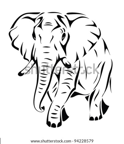 Elephant Outline Stock Images, Royalty-Free Images & Vectors | Shutterstock