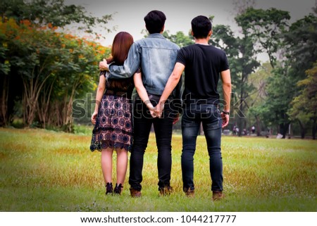 Threesome with two men and a woman