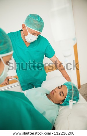 Surgeon Preparing Patient Surgery Hospital Stock Photo 43004626 ...
