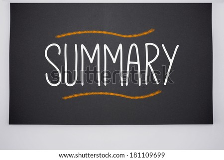 the word summary