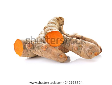 turmeric on white background