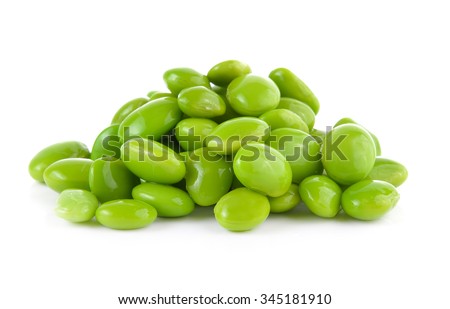soy beans on white background
