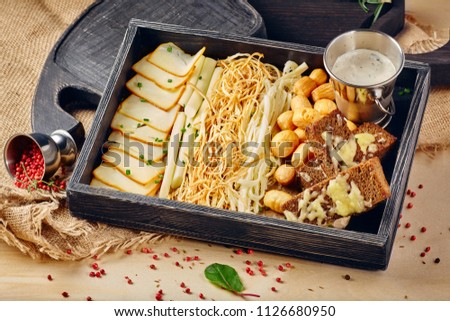 Download Cheese Platter Slices Black Bread Garlic Stock Photo (Edit ... Yellowimages Mockups