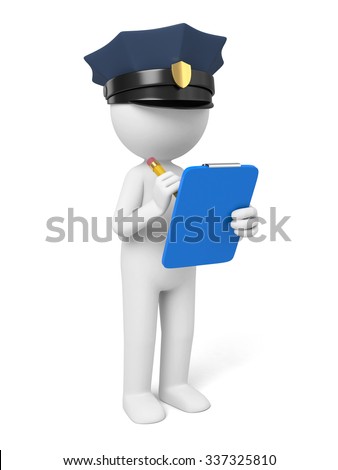 3d People Human Character Person Police Stock Illustration 94053781 ...