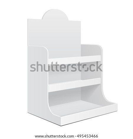 Download Display Cardboard Counter Shelf Holder Box Stock Vector 495453466 - Shutterstock