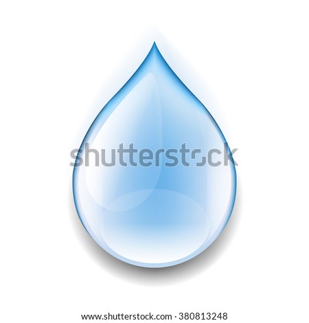 Realistic Single Water Drop Isolated On Stock Vector 260900735