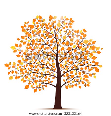 Autumn Fall Tree 스톡 벡터 695582875 - Shutterstock