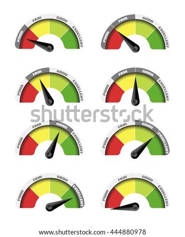 Infographic Gauge Chart Element Percentage Vector Stock Vector ...