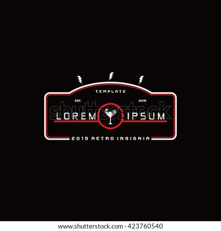 Modern Vintage Logo Template Theme Vector Art Illustration Modern Vintage Logo Template Theme Vector Art Illustration