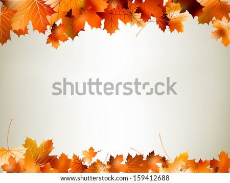 Colorful autumn leaves falling and spinning. And also includes EPS 10 vector