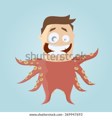 [Jeu] Association d'images - Page 7 Stock-vector-funny-octopus-man-369947693