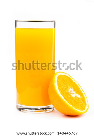 Fresh  juices isolated on white 