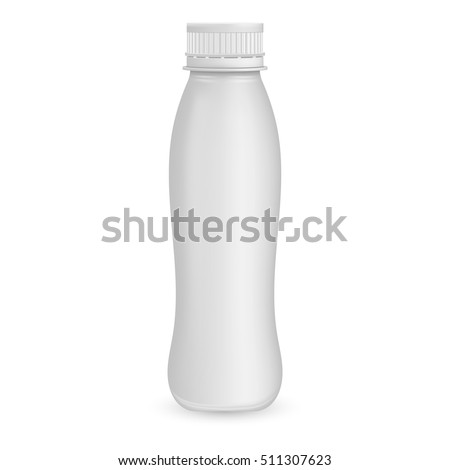 vector bottle yogurt Bottle Stock Illustration On Isolated Yogurt Plastic