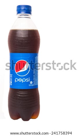 KUALA LUMPUR, MALAYSIA - JANUARY 5TH, 2015. Pepsi soft drink. Pepsi is a carbonated soft drink produced and manufactured by PepsiCo Inc. an American multinational food and beverage company.