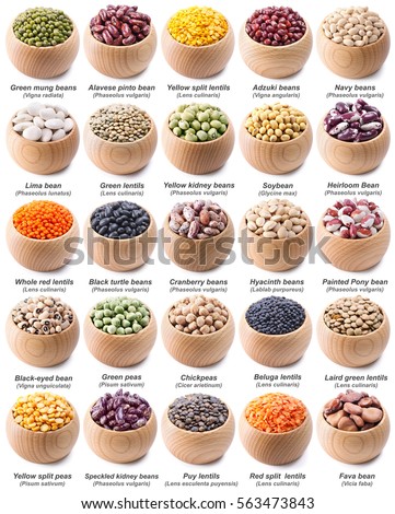 Legumes Collection Isolated On White Stock Photo Royalty 