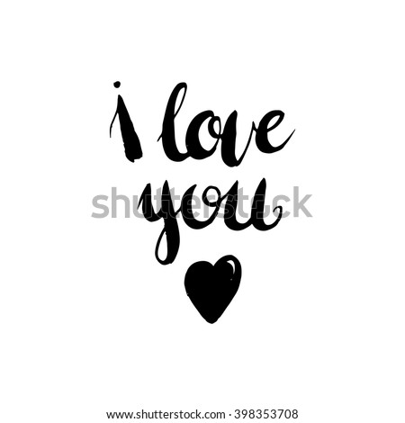 Love You Original Custom Hand Lettering Stock Vector 251771605 ...