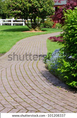 Brick Walkway Stock Images, Royalty-Free Images &amp; Vectors 