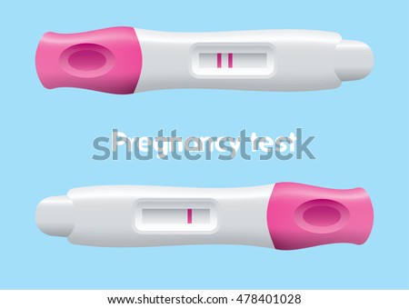 Pregnancy test isolated flat design, vector illustration