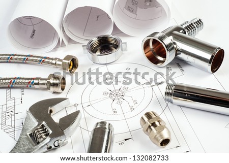 Plumbing And Drawings Are On The Desktop Workspace Engineer Plumbing And Drawings Are On The Desktop Workspace Engineer